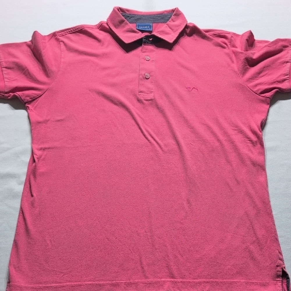 Sahara Pink Polo Shirt Casual Comfort Short Sleeves